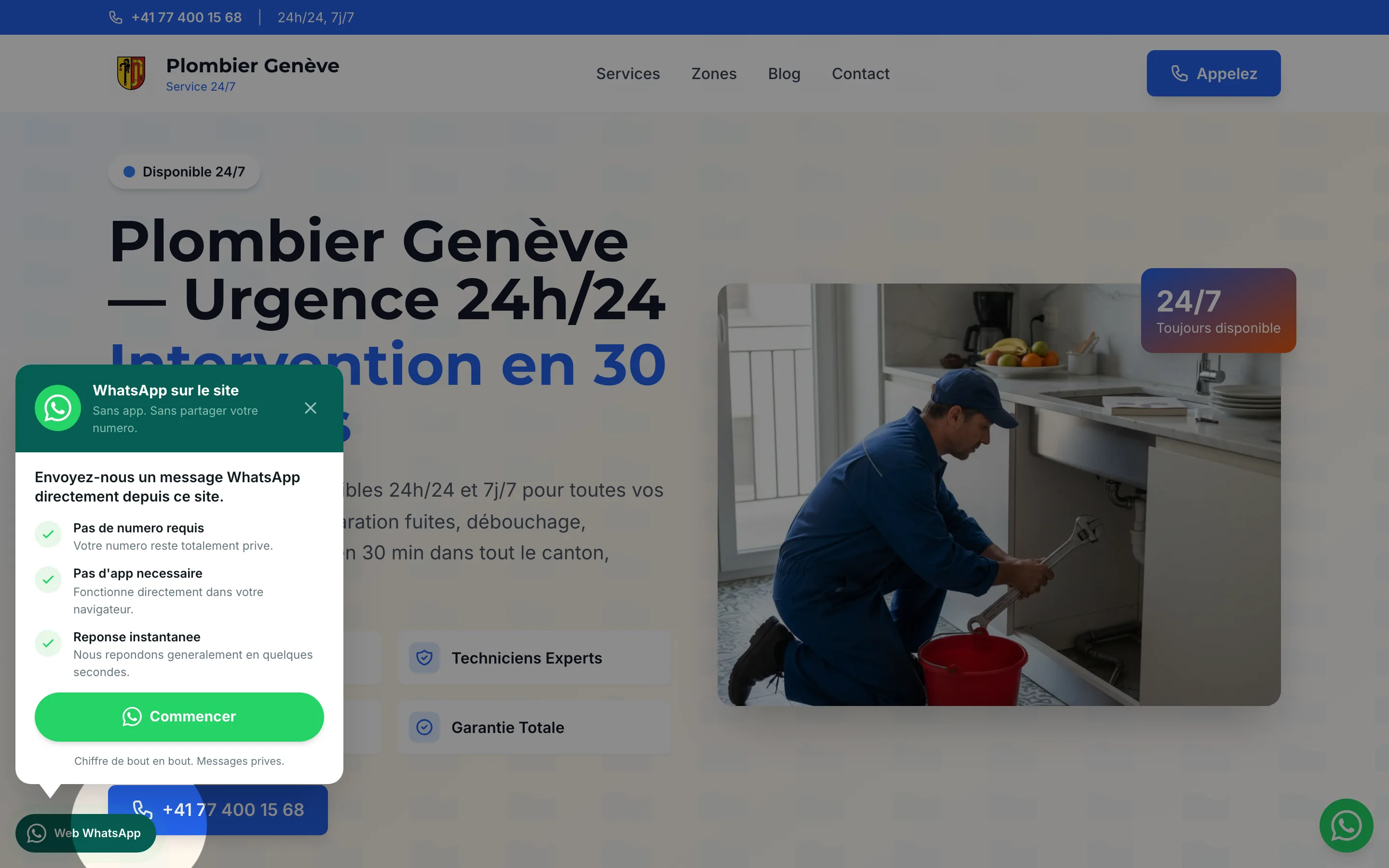 plombiersgeneve.ch — the bord reference template